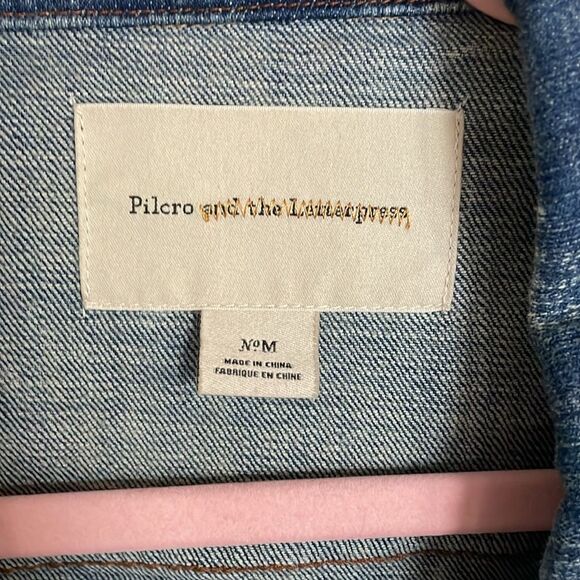 Pilcro & the Letterpress acid wash distressed denim jacket - Picture 2 of 10